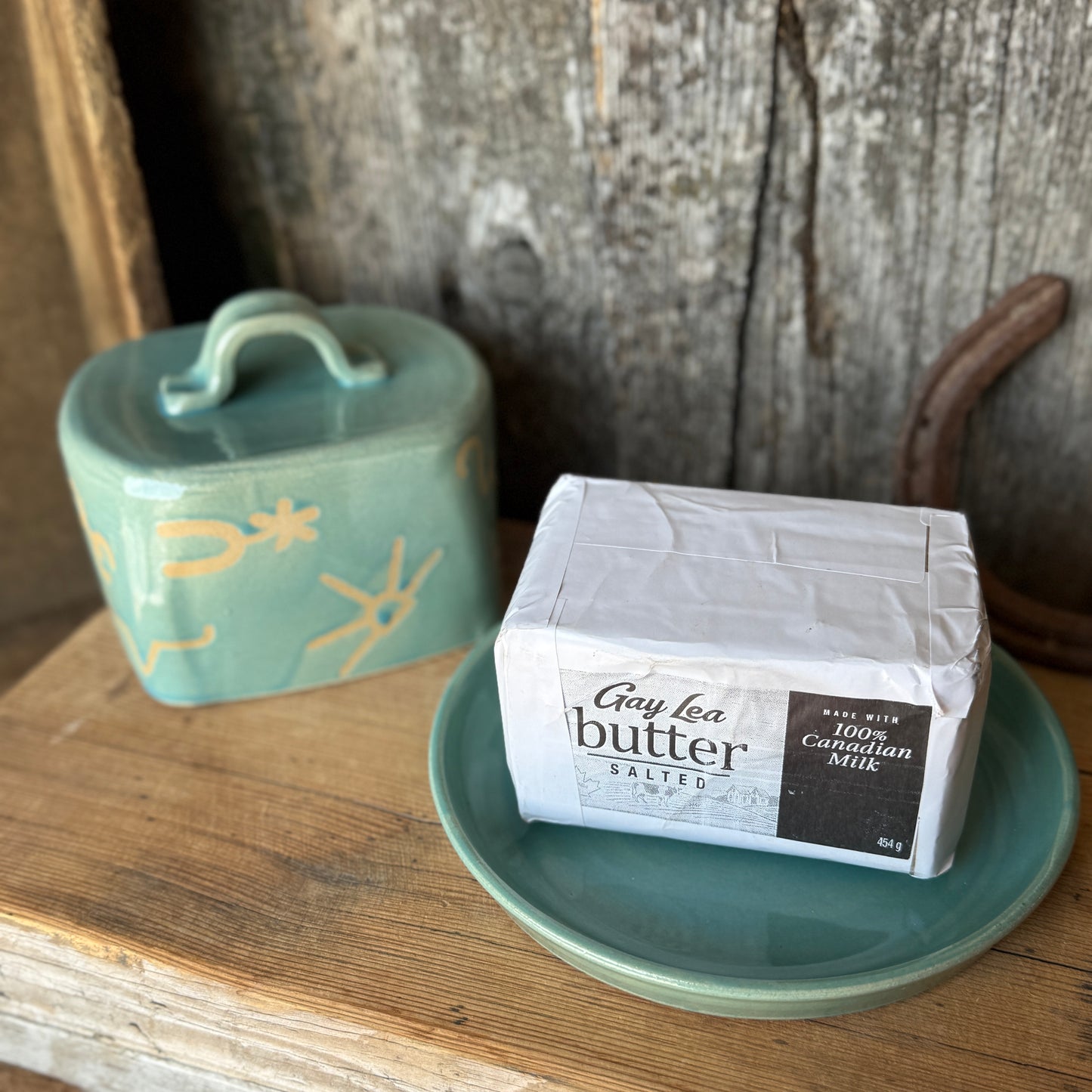 Butter dish Tiffany turquoise branded