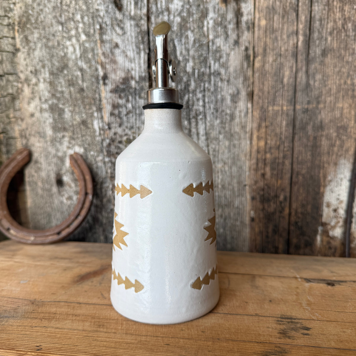 Oil Bottle  - White Southwestern