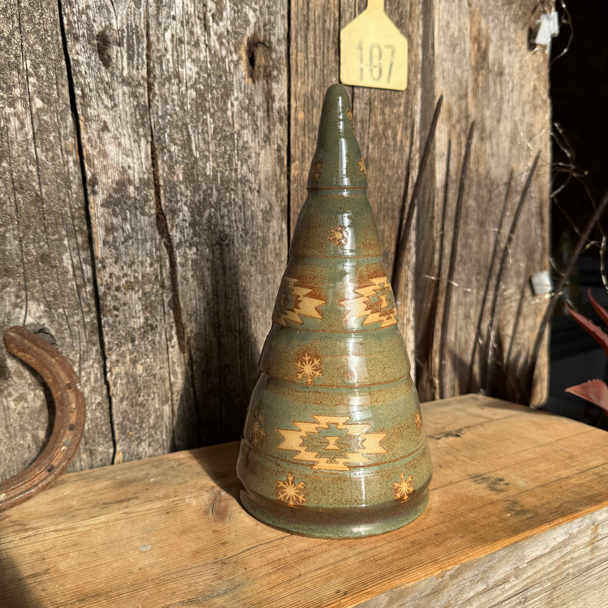 Christmas tree and cowboy hat tree topper