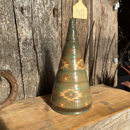 Christmas tree and cowboy hat tree topper