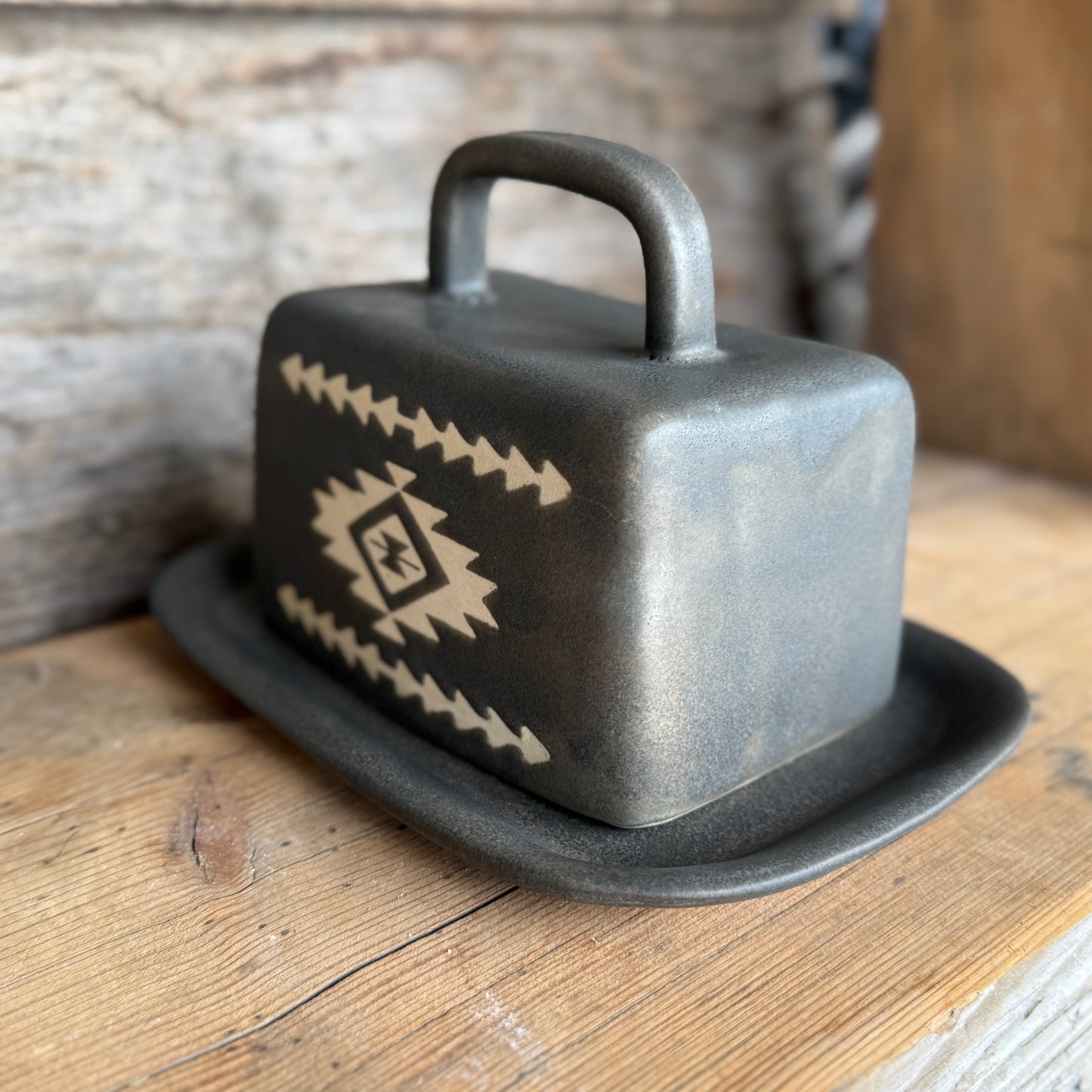 Butter Dish - River Rock Southwestern