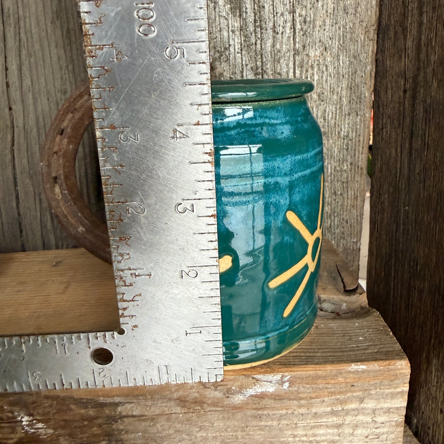 Bathroom Set of 3 - Soap Bottle, canister, and toothbrush holder - Branded Green Turquoise