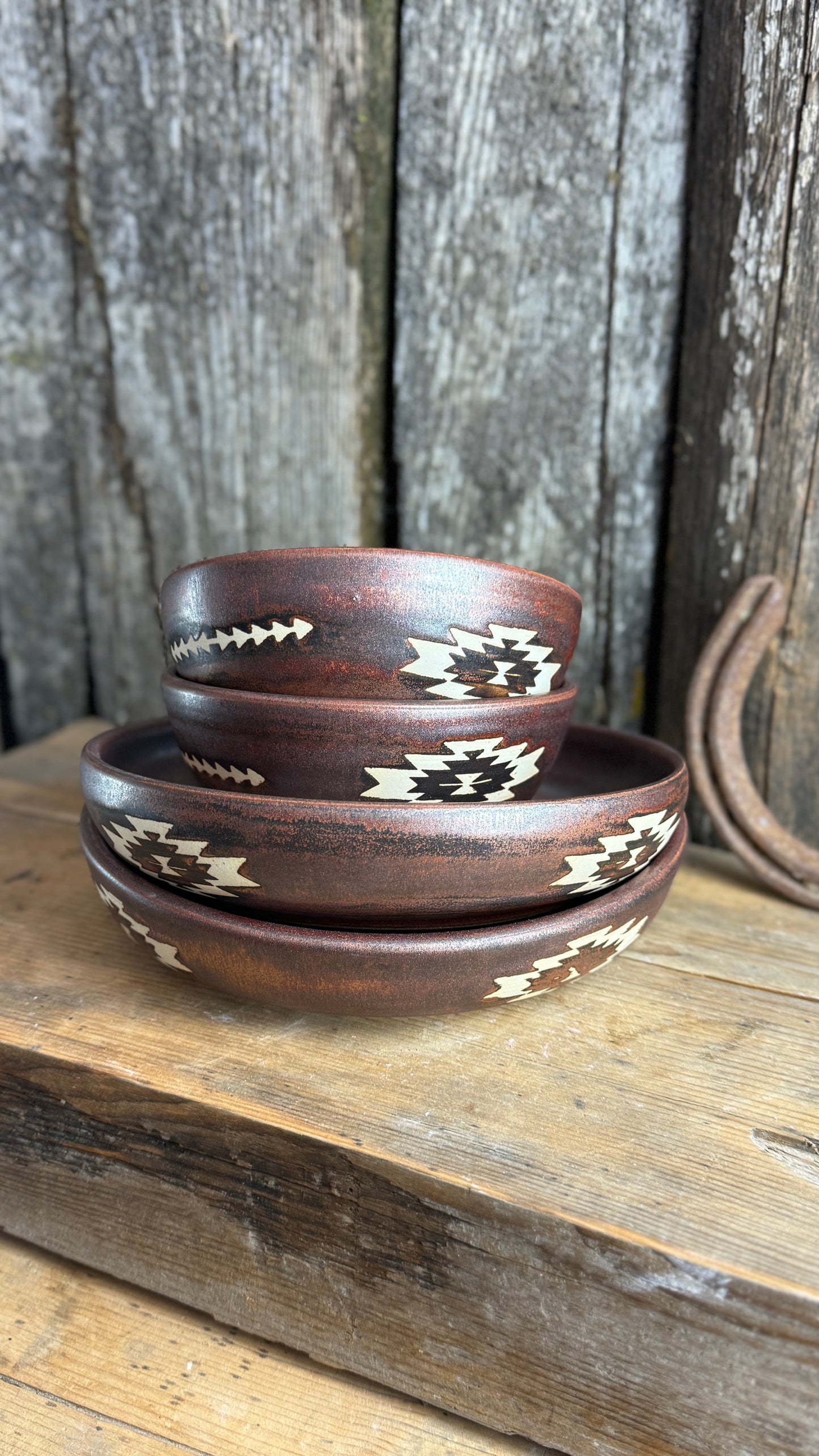 Girl Dinner Bowl/Plate Set of 4-Copper