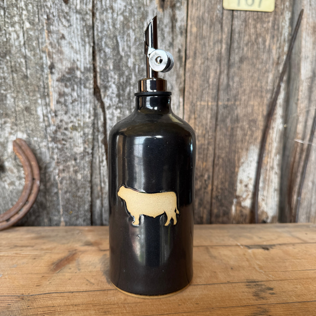Oil Bottle  - Gunmetal Cattle