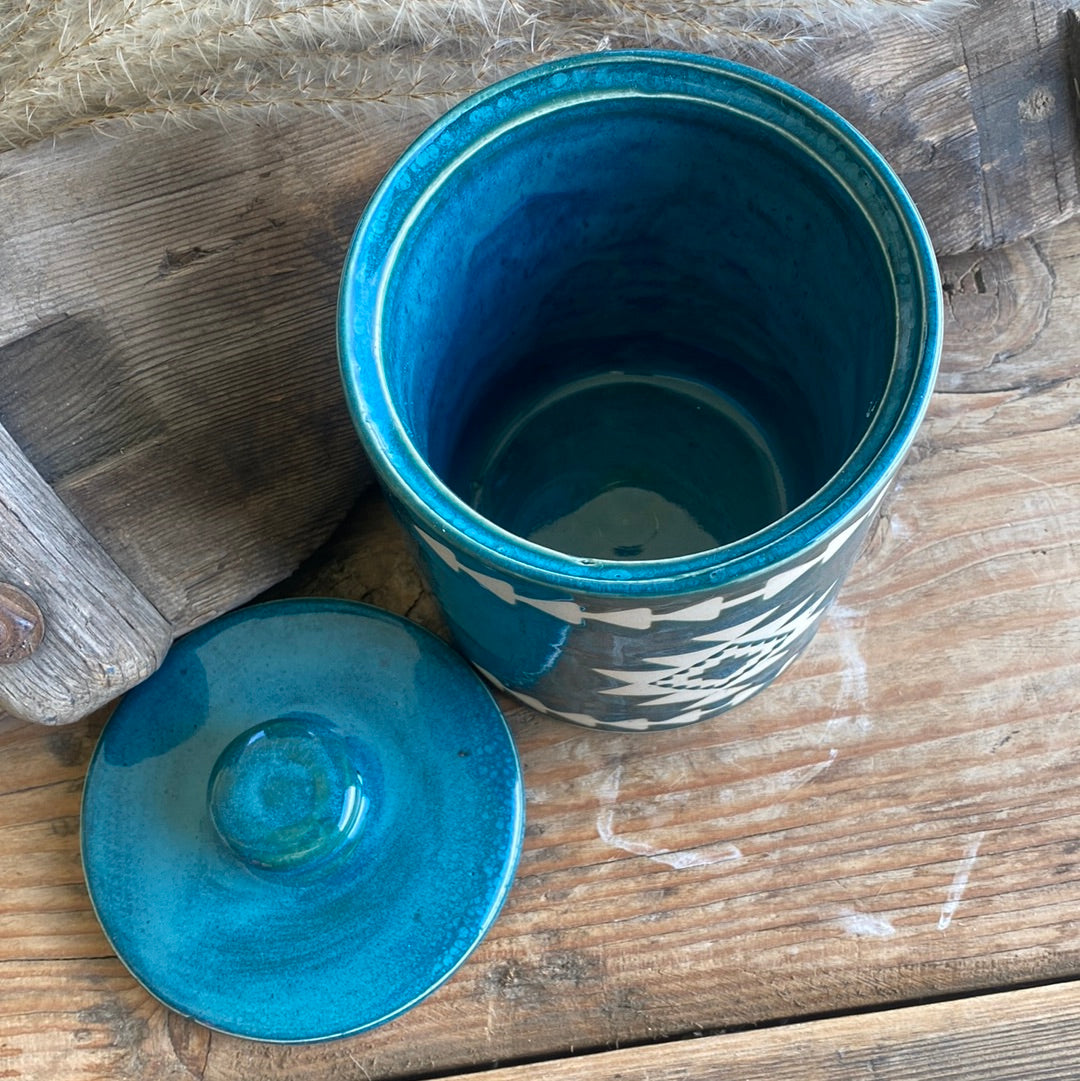 Southwestern Canister Turquoise