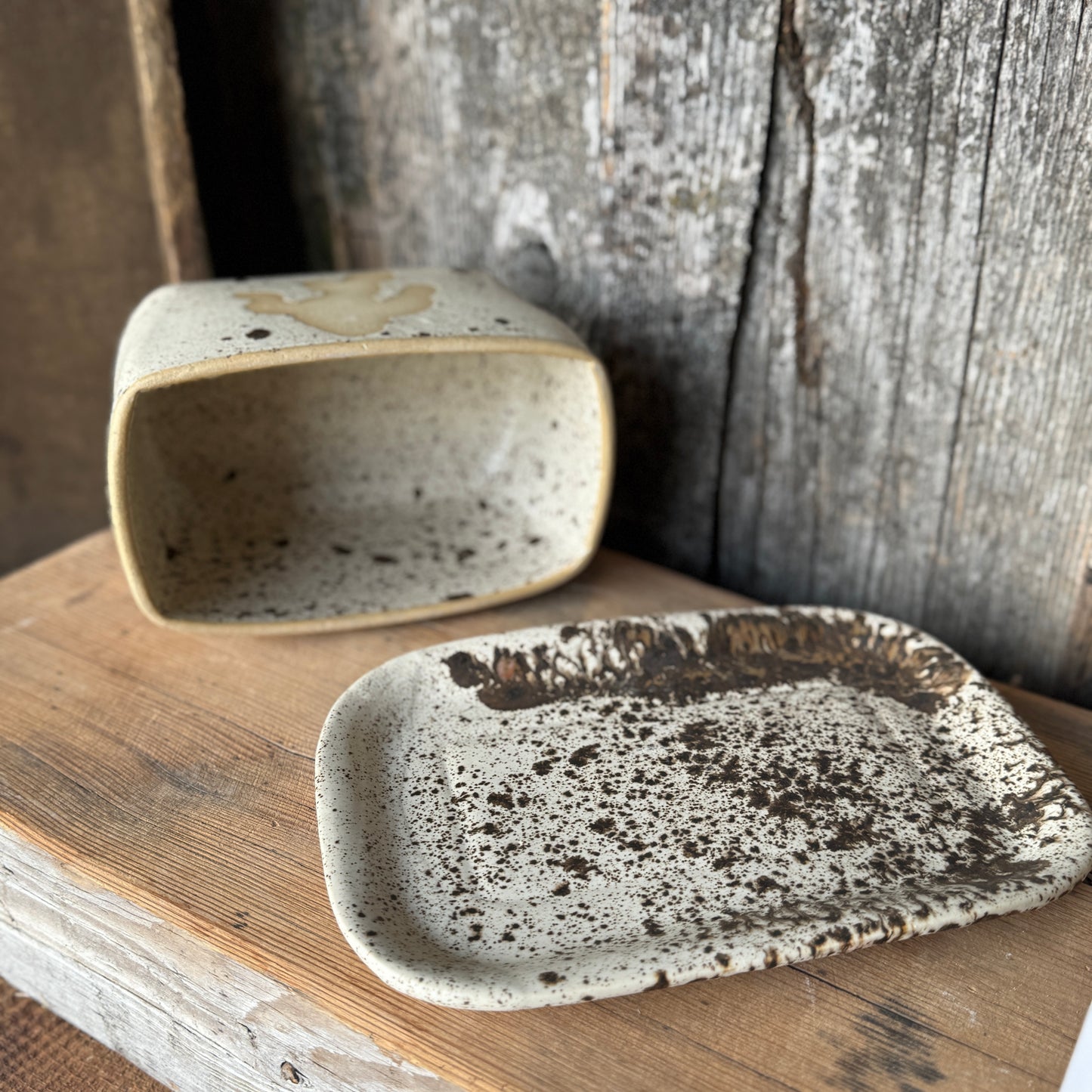 Butter Dish Speckle Park Southwestern