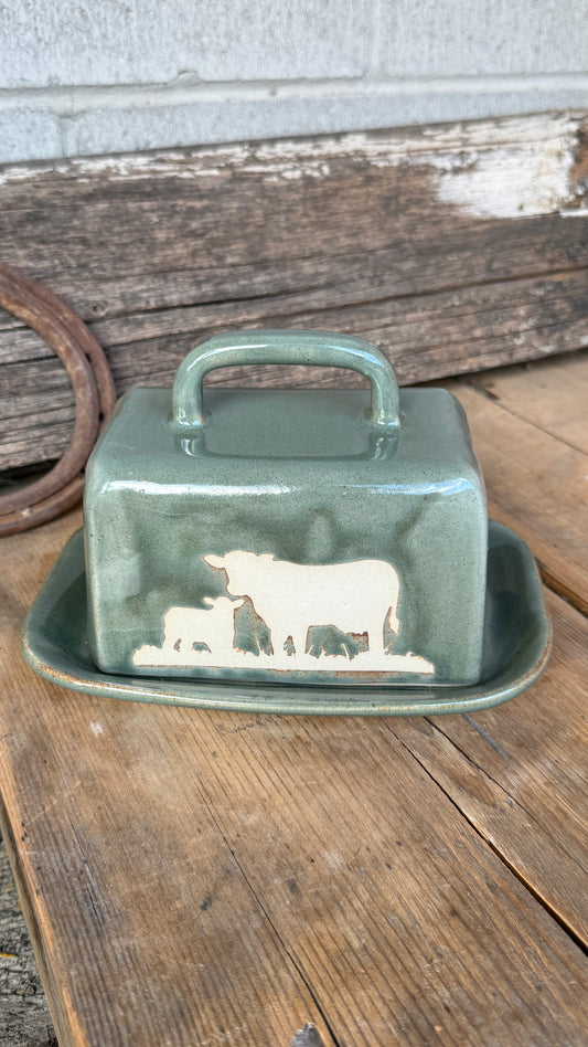 Butter Dish - Sagebrush Cow Calf