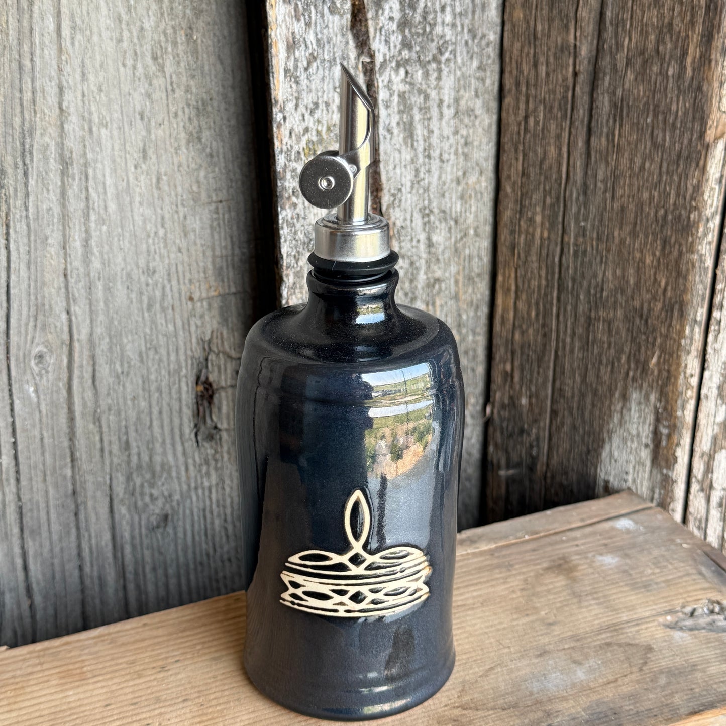 Oil Bottle -  Bootstitch  - Gunmetal