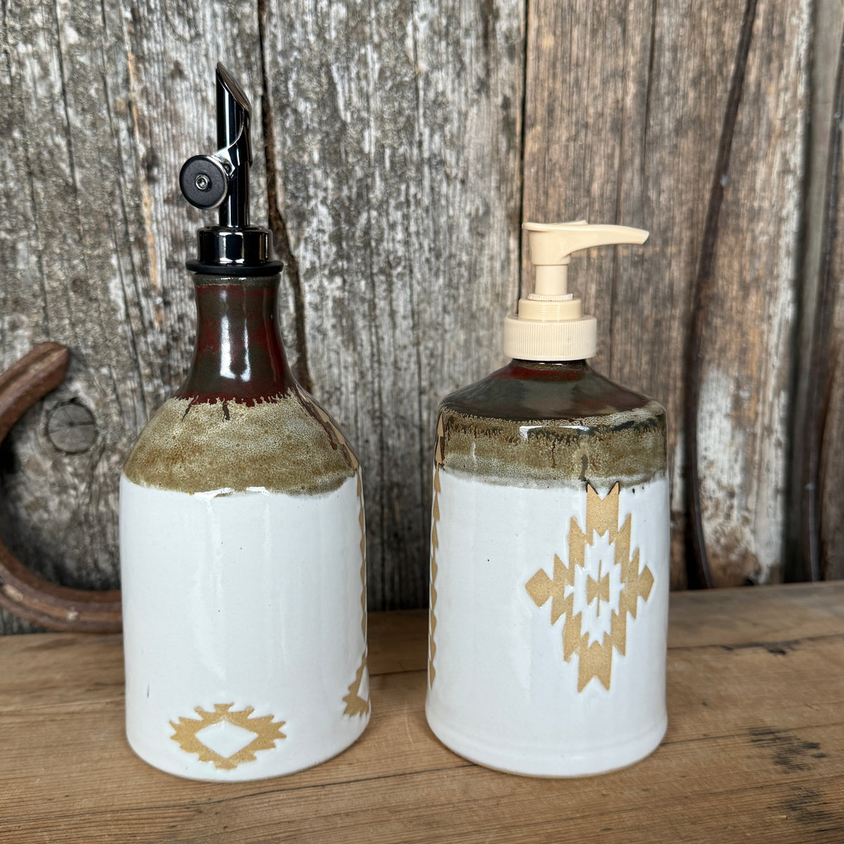 Soap and oil bottle