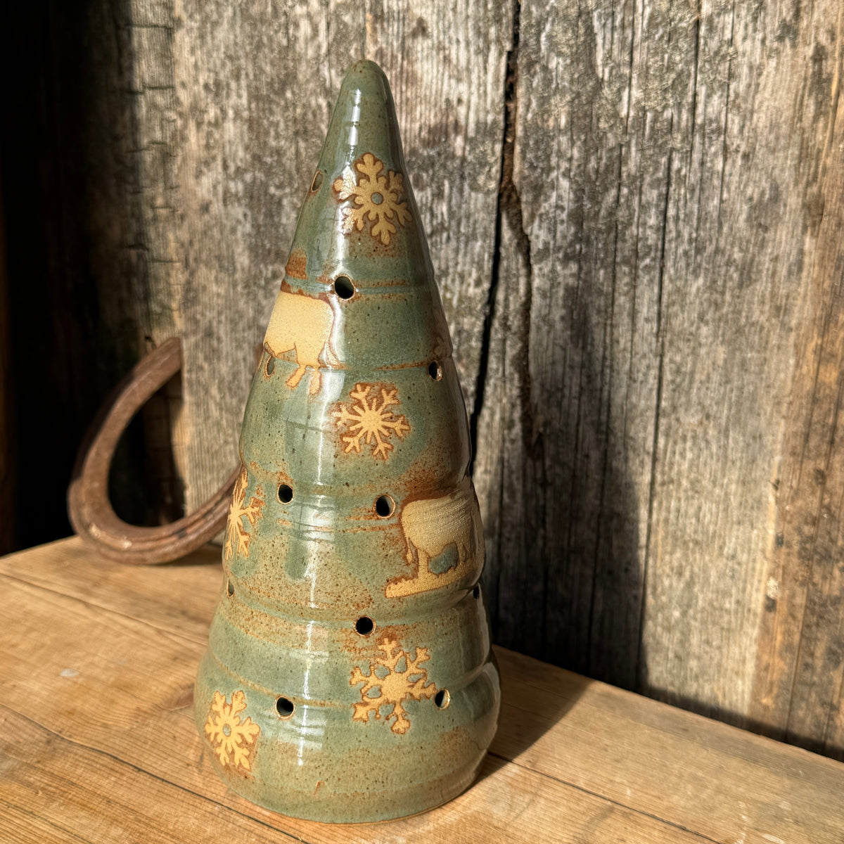 Luminary Cattle Christmas tree and cowboy hat tree topper