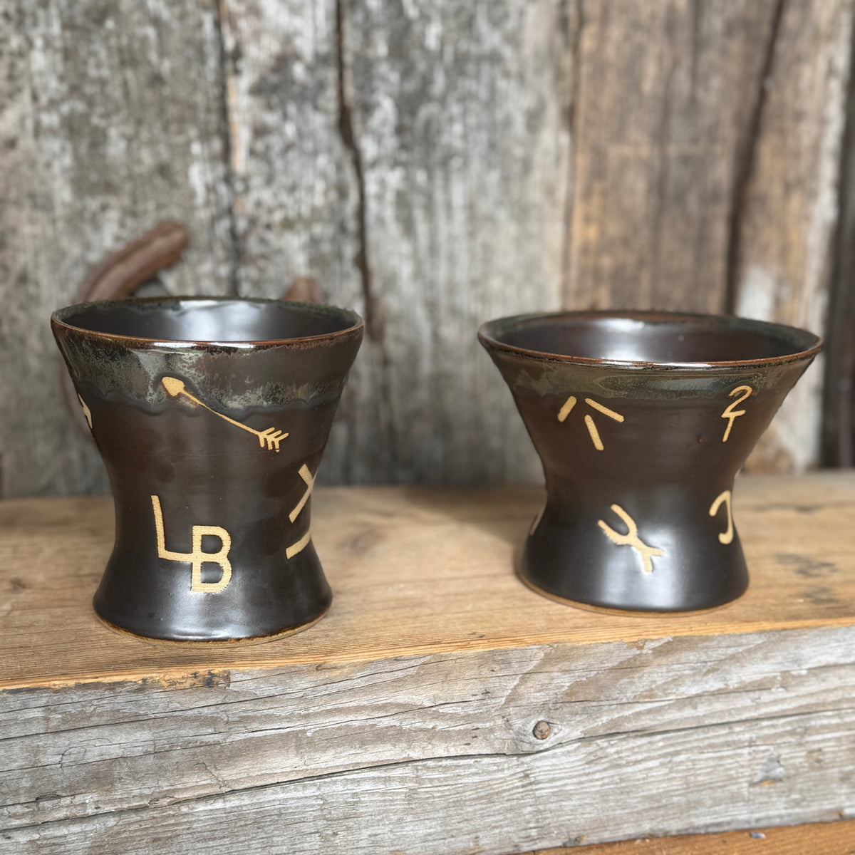 Margtini Cup Set of 2 - Leather Branded