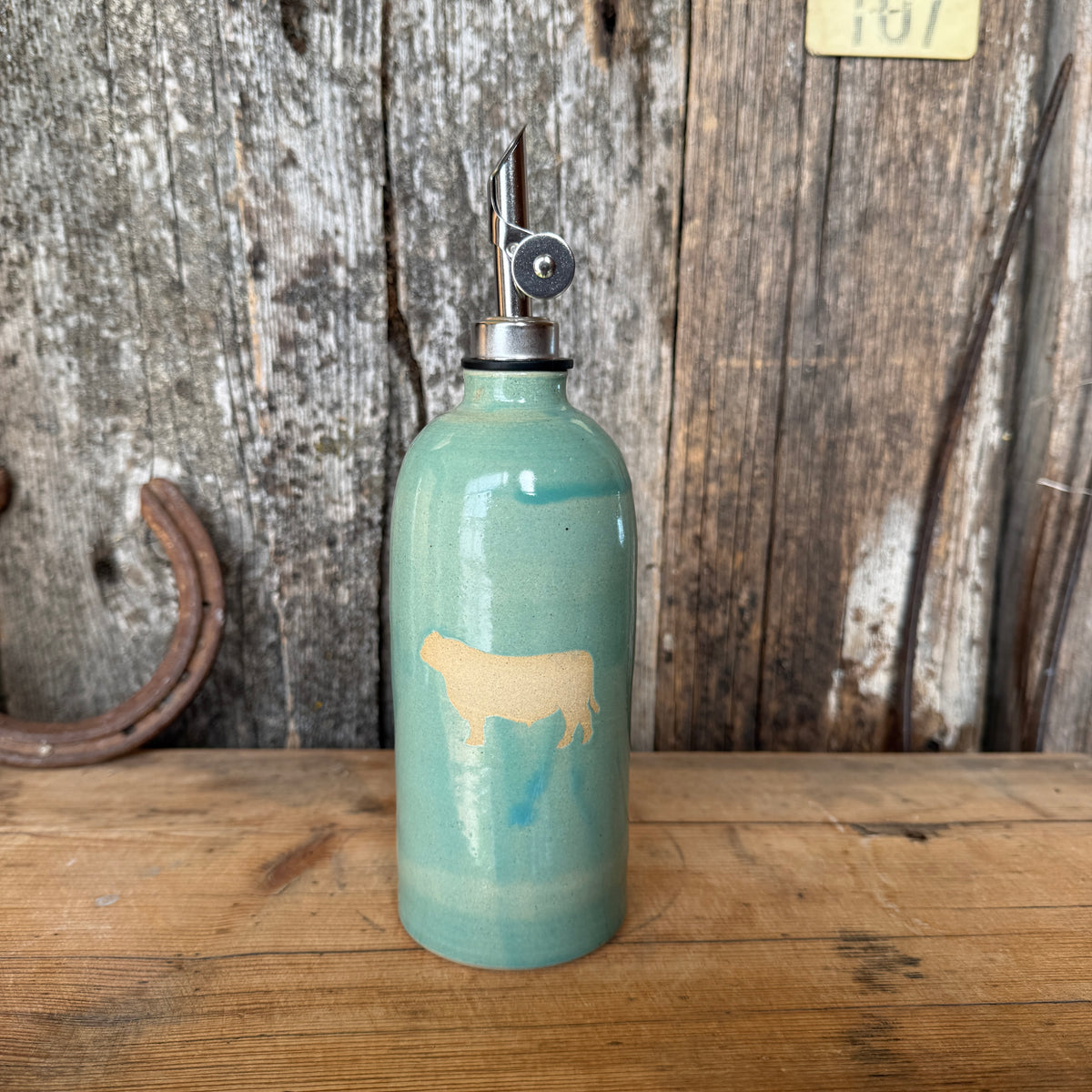 Oil Bottle  - Tiffany Turquoise Cattle