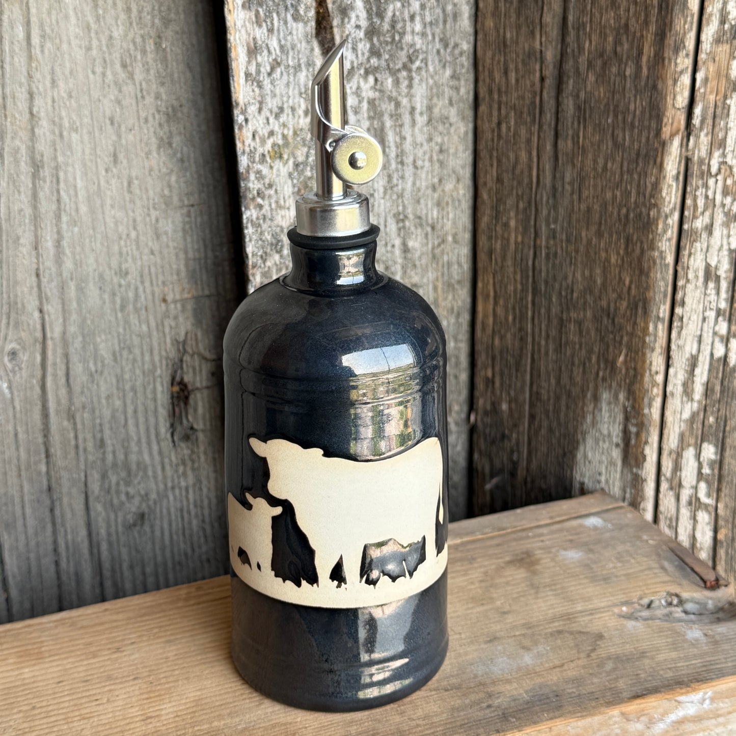 Oil Bottle -  Cattle - Gunmetal