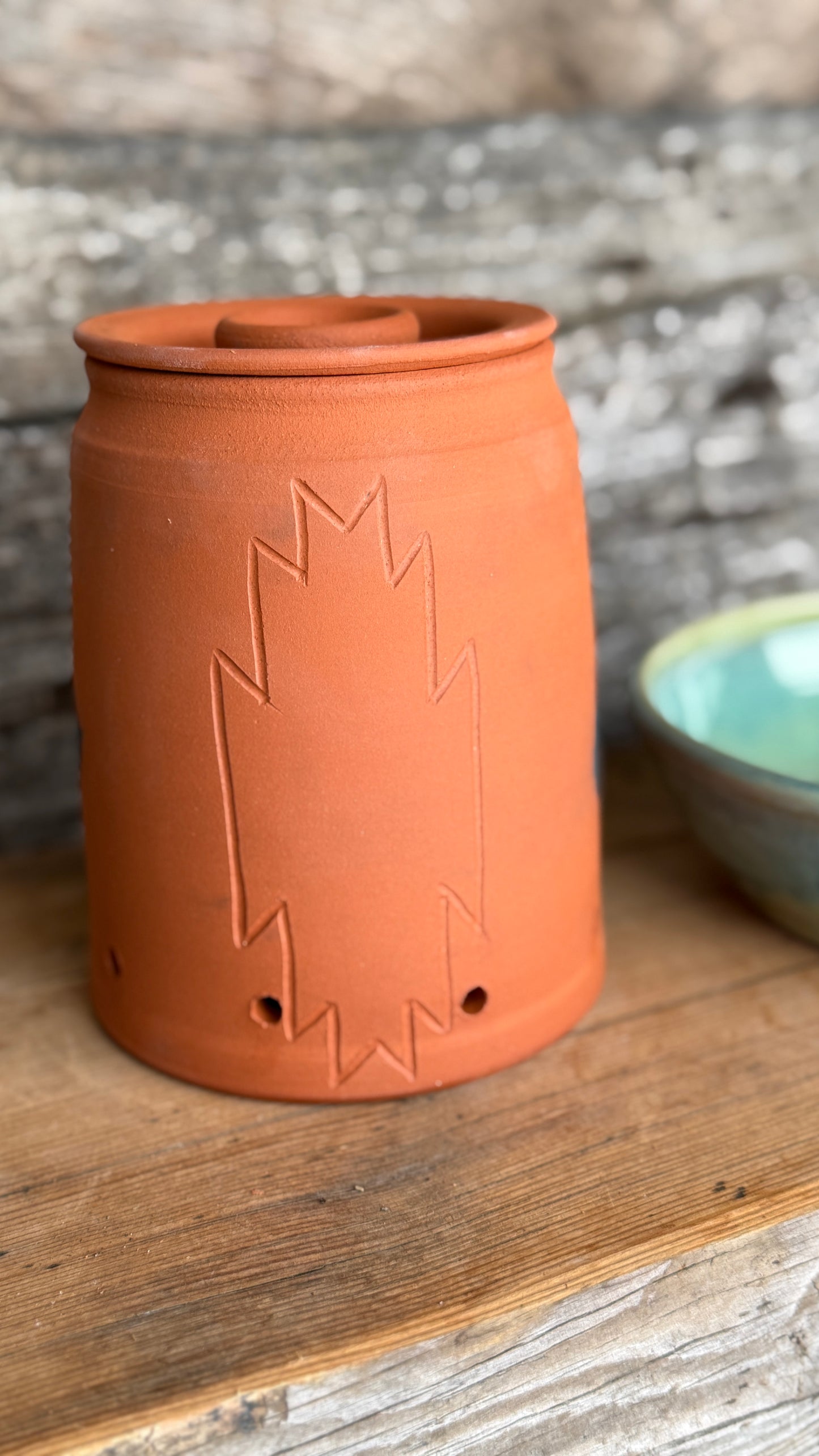 Garlic Keeper and Garlic Grate Plate - Bronc and Prickly Pear
