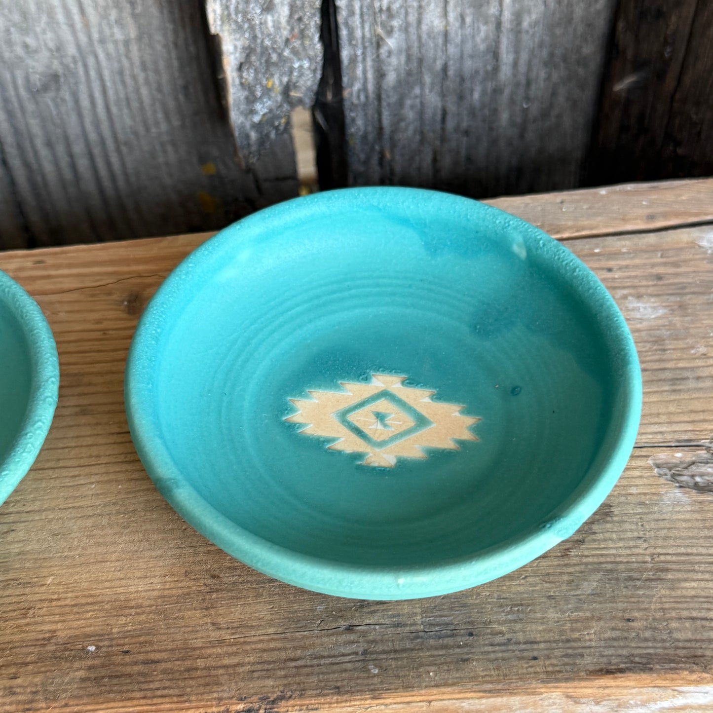 Sauce bowl set of 3 turquoise Southwestern
