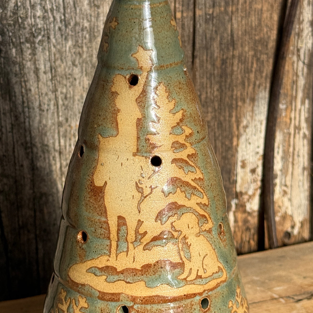 Little Cowboy-  Luminary Christmas tree