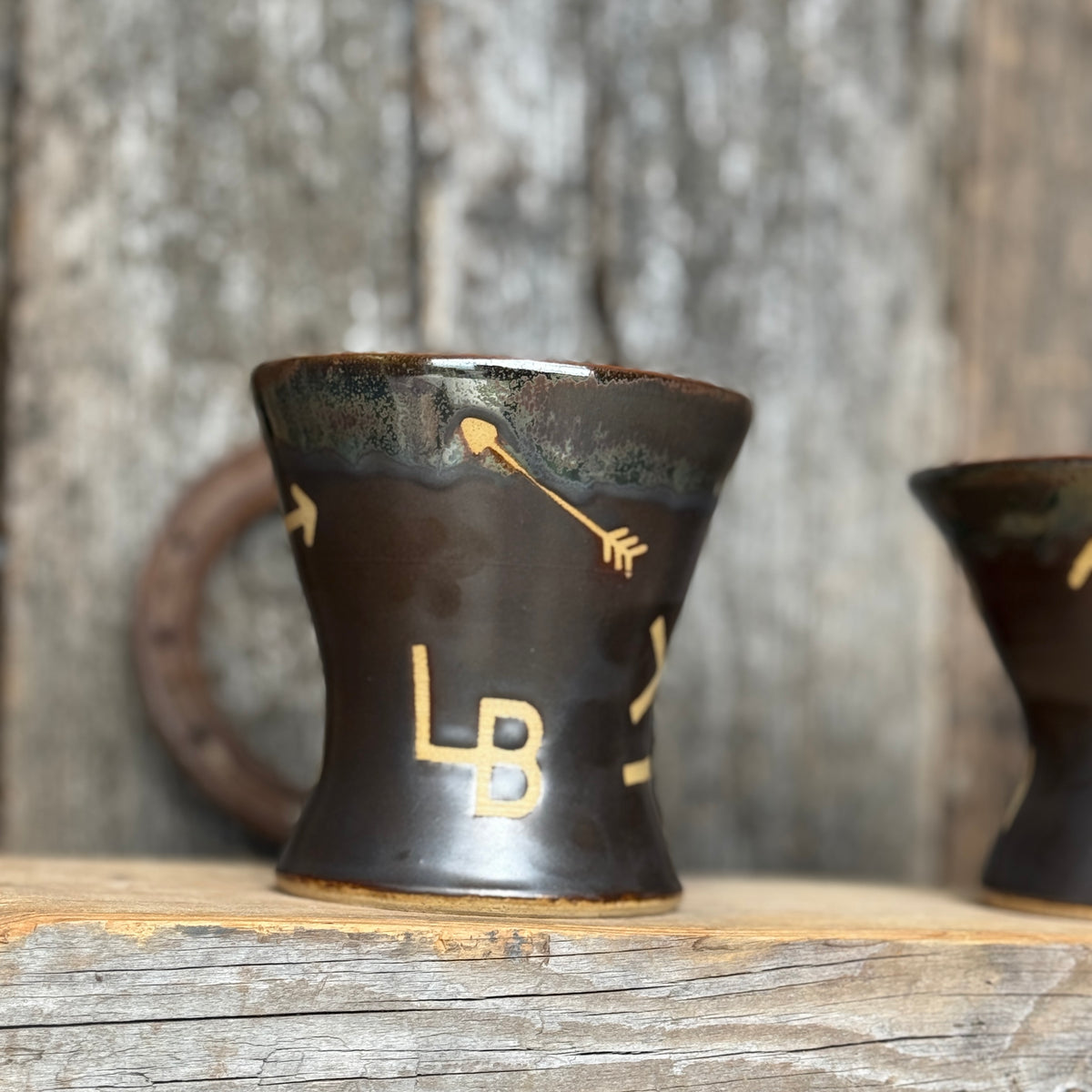 Margtini Cup Set of 2 - Leather Branded